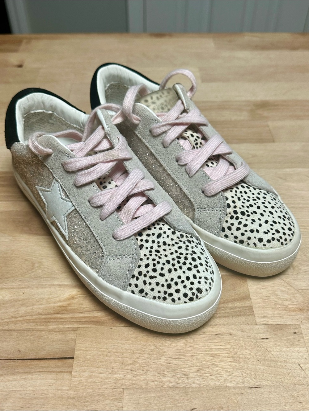Vintage Havana Glitter Cheetah Star Sneakers Women’s Size 6 + Box & Extra Laces